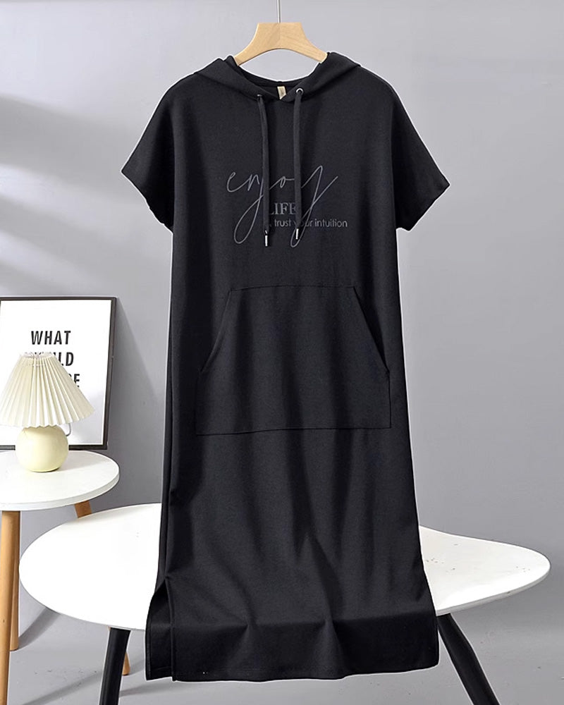 Élodie™ | Robe sweat à capuche casual