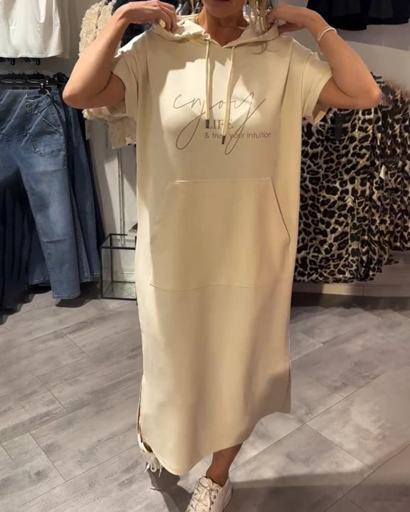 Élodie™ | Robe sweat à capuche casual