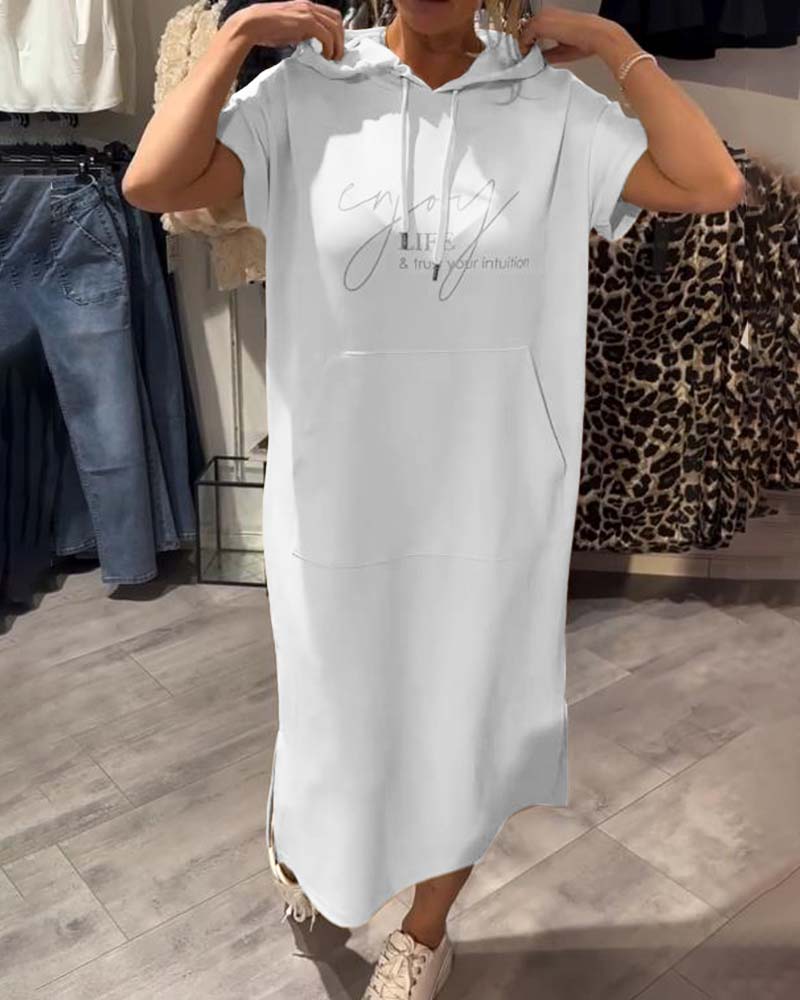 Élodie™ | Robe sweat à capuche casual