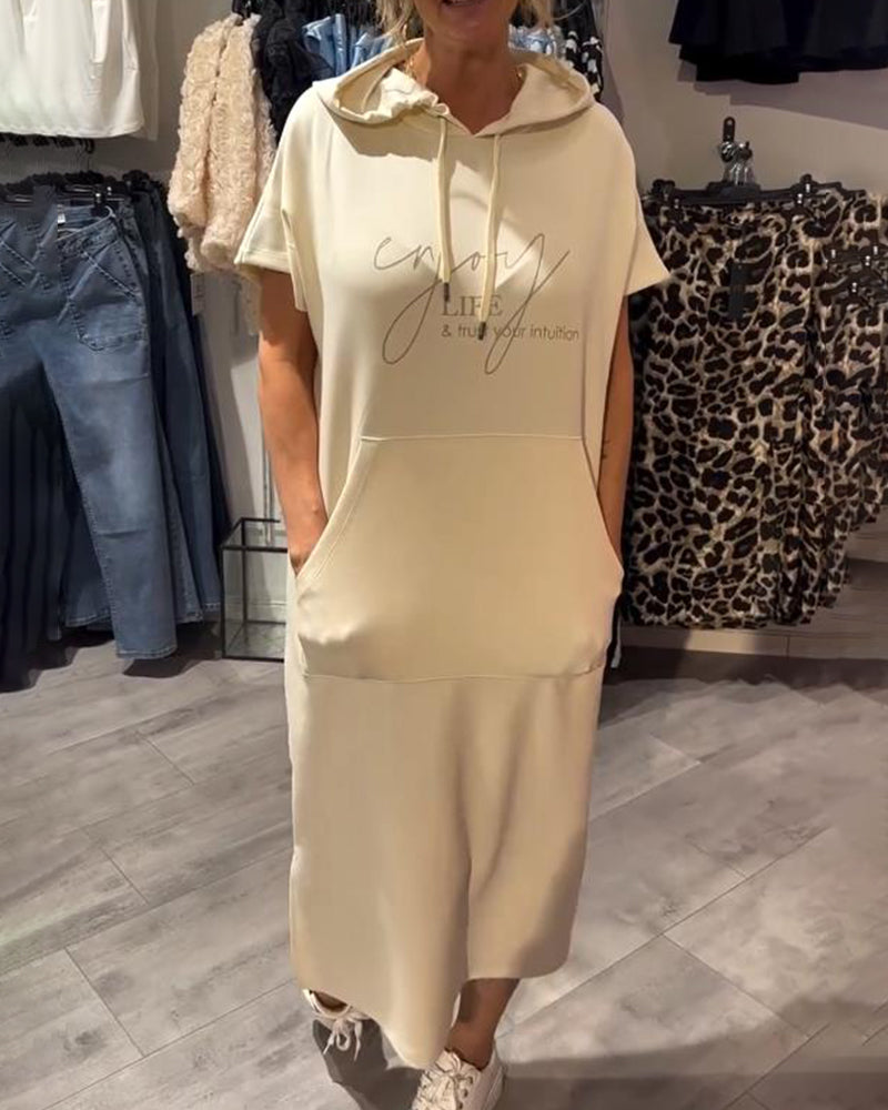 Élodie™ | Robe sweat à capuche casual