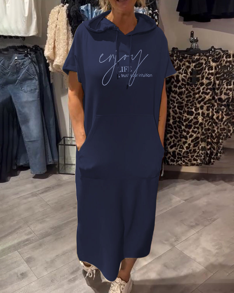 Élodie™ | Robe sweat à capuche casual