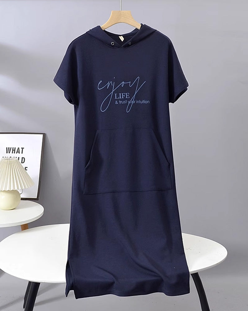 Élodie™ | Robe sweat à capuche casual