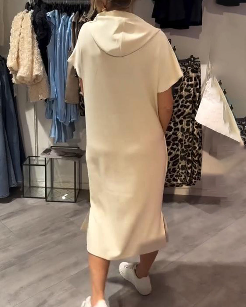 Élodie™ | Robe sweat à capuche casual