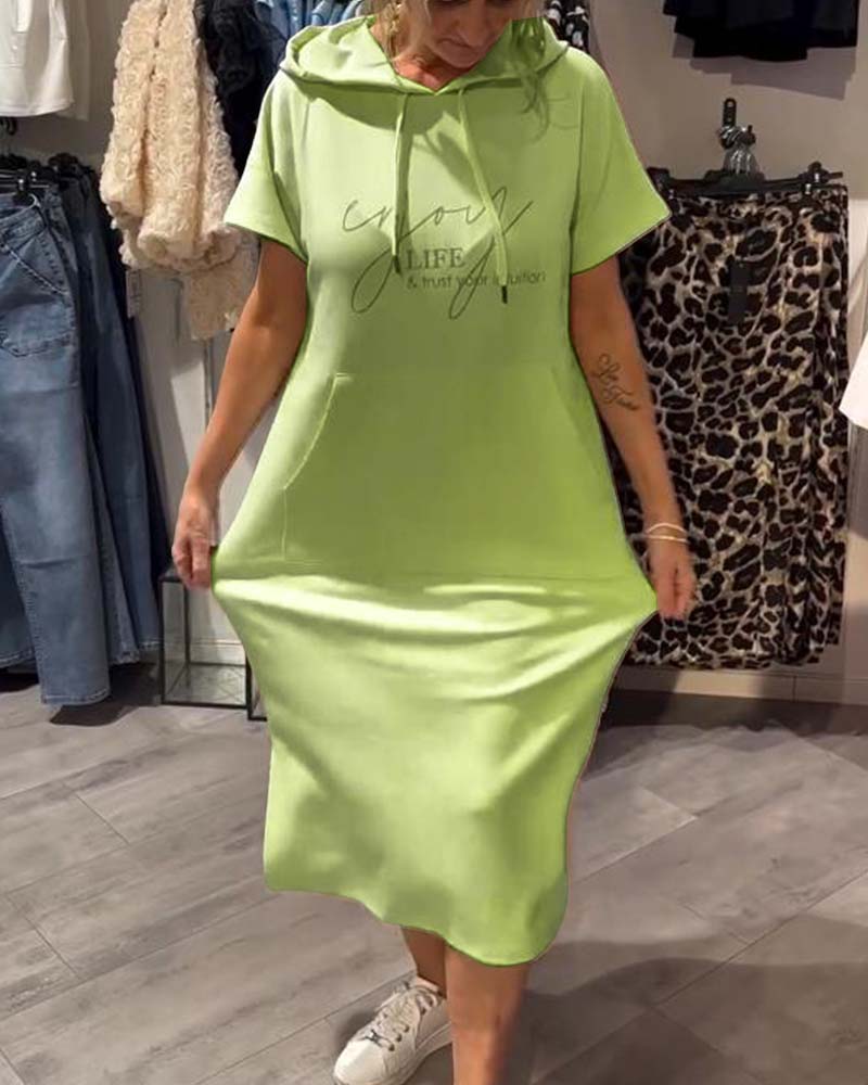 Élodie™ | Robe sweat à capuche casual