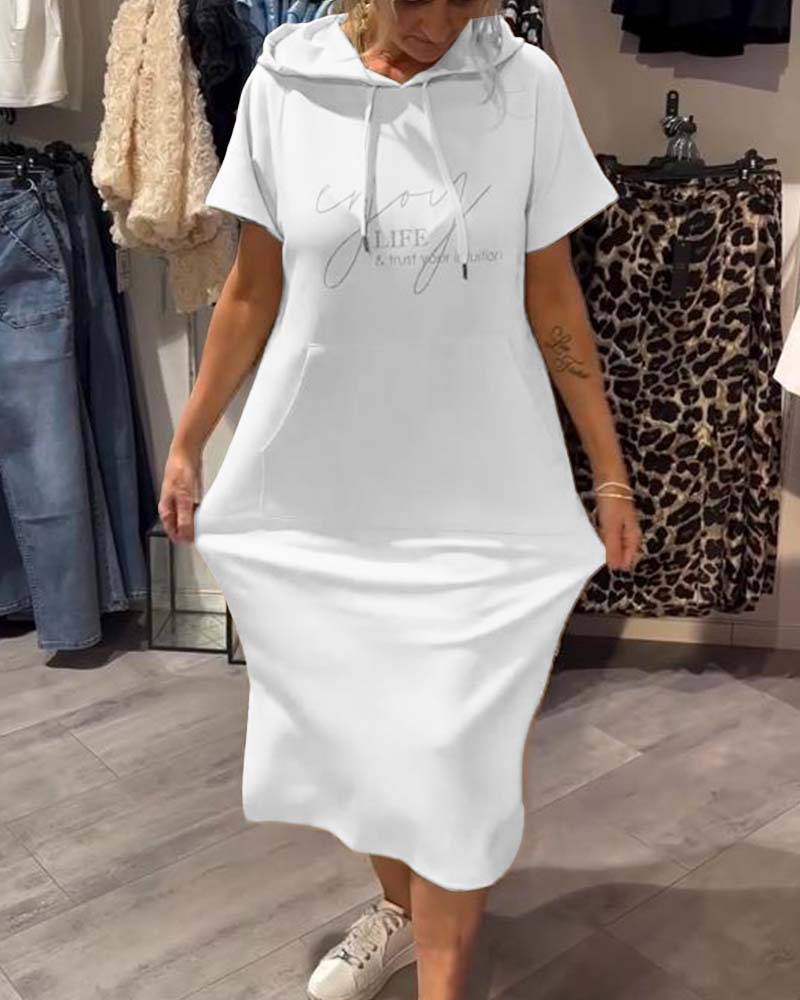 Élodie™ | Robe sweat à capuche casual