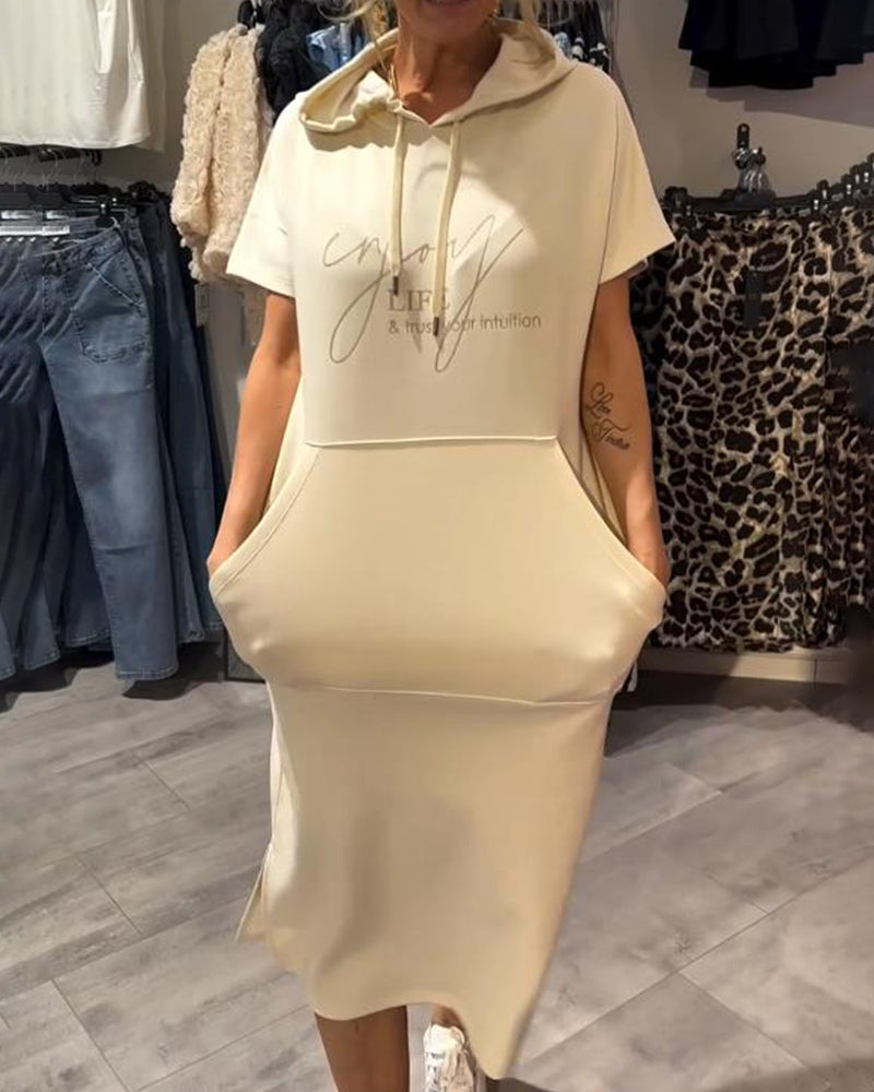 Élodie™ | Robe sweat à capuche casual