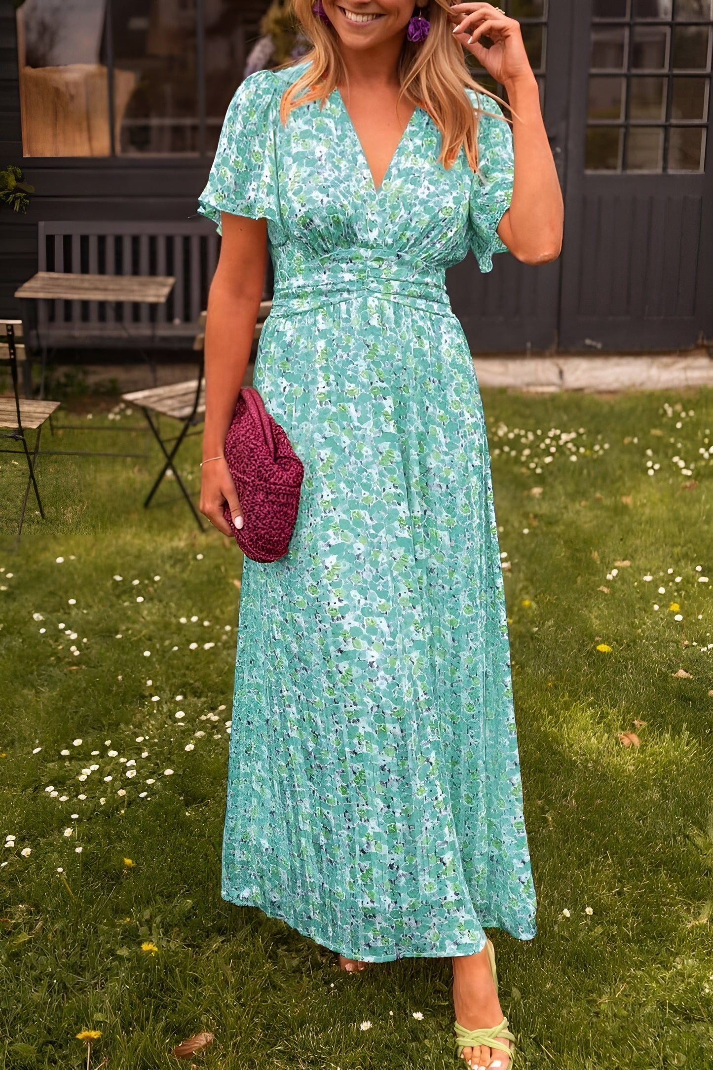 Sandra™ | Élégante robe longue à col en V
