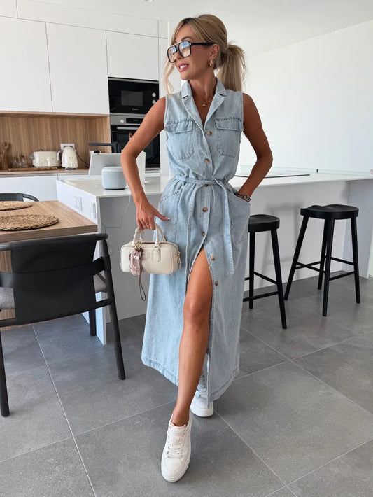 Louisa | Robe Maxi en Jean
