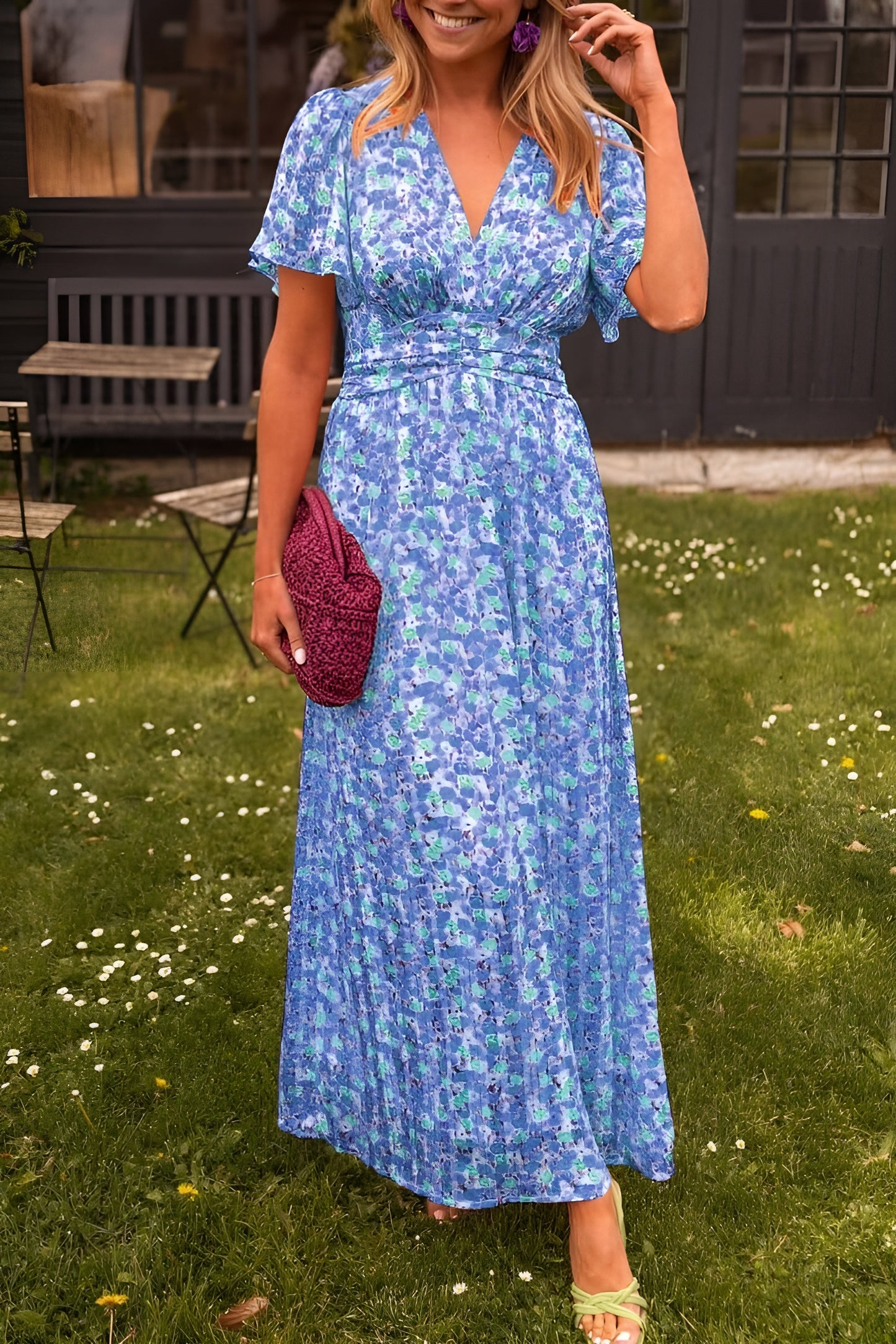 Sandra™ | Élégante robe longue à col en V