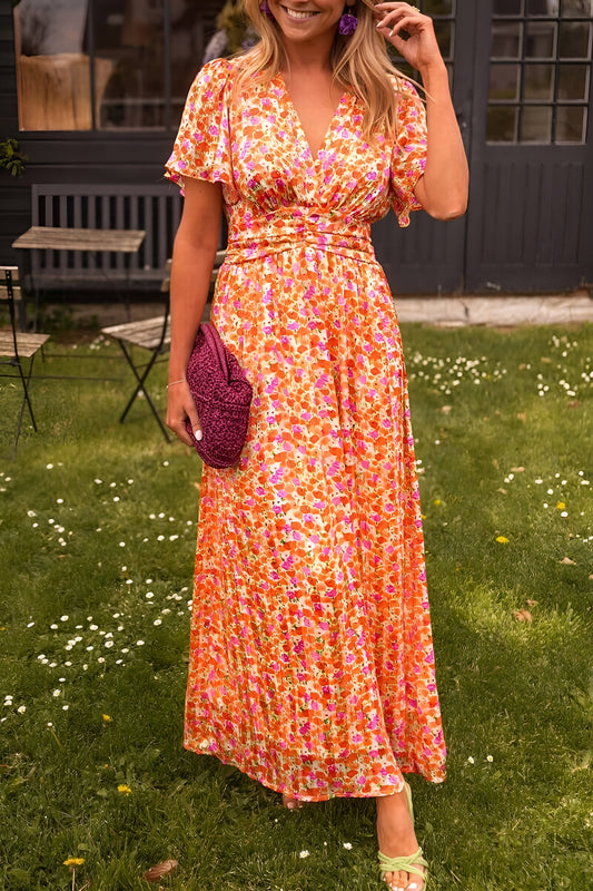 Sandra™ | Élégante robe longue à col en V