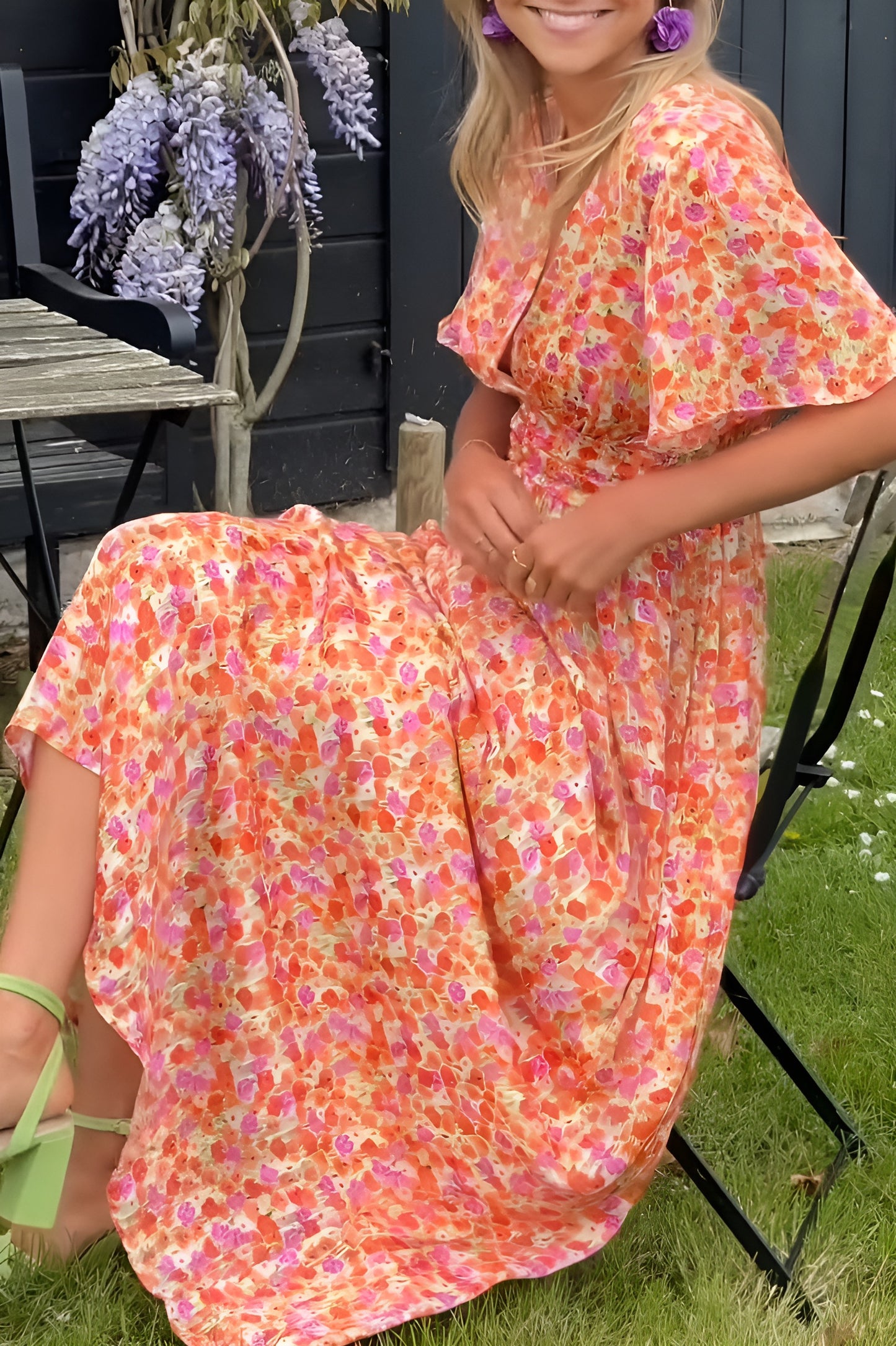 Sandra™ | Élégante robe longue à col en V